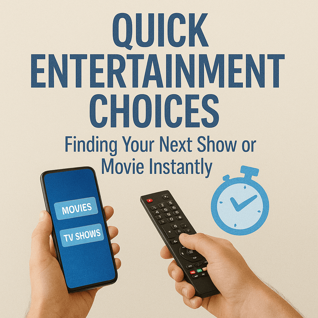 Quick Entertainment Choices: Finding Your Next Show or Movie Instantly